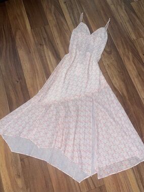 Light Pink Floral Slip Maxi Dress